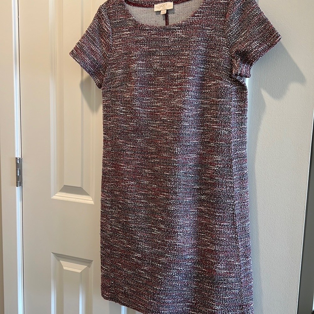 Loft tweed shift dress